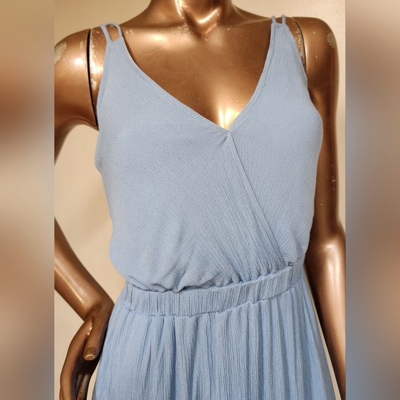 Lulu's Coastal Blue Gauze Maxi Dress Size XS - Picture 2 of 6